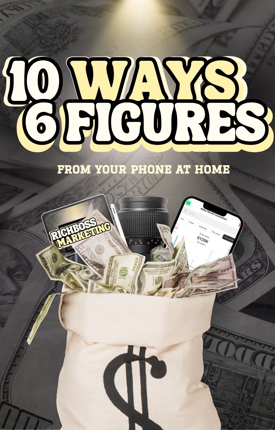 10 WAYS 6 FIGURES FROM YOUR PHONE AT HOME DONE FOR YOU / RESELL COURSE  BY : ABBY NICOLE